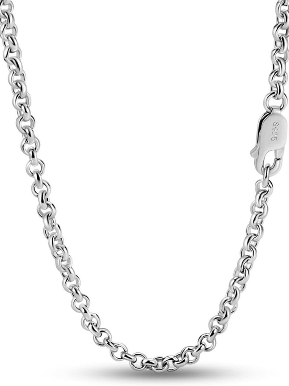 Solid 925 Sterling Silver 3MM Mariner Anchor Link Necklace 18-28 inch Unisex